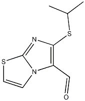 6-(异丙基硫代)唑[2,1-b]并噻唑-5-甲醛结构式