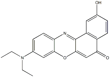 9-二乙氨基-2-羟基-5H-苯[a]吩恶嗪-5-酮结构式