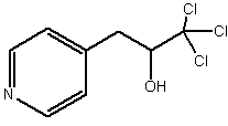 α-(三氯甲基)-4-吡啶乙醇结构式