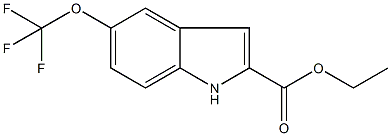 5-(三氟甲氧基)-1H-吲哚-2-羧酸乙酯结构式