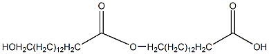14-羧基十四烷基15-羟基十五烷酸酯结构式