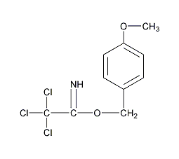 2,2,2-三氯代亚氨逐乙酸-4-甲氧基苄酯结构式