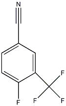 4-氟-3-(三氟甲基)苯甲腈结构式