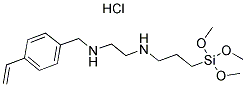 N-[3-(三甲氧基甲硅烷基)丙基]-N'-(4-乙烯基苯甲基)乙二胺盐酸盐结构式