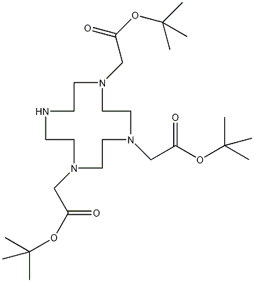 1,4,7,10 -四氮杂环十二烷-1,4,7-三乙酸三叔丁酯结构式
