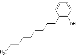 4-壬基酚(混有异构体)结构式