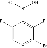 3-溴-2,6-二氟苯硼酸结构式