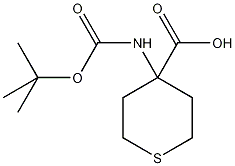 4-N-Boc-氨基-4-羧基四氢噻喃结构式