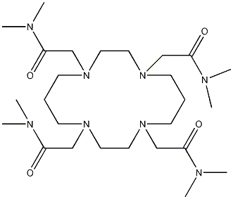 1,4,8,11-四(二甲氨基羰基甲基)-1,4,8,11-四氮杂环十四烷结构式