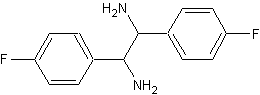 内消旋-1,2-双(4-氟苯基)乙二胺结构式