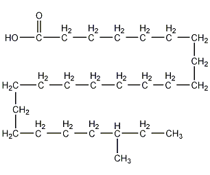 22-甲基二十四(烷)酸结构式
