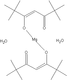 双(2,2,6,6,-四甲基-3,5-庚二酮酸)镁结构式