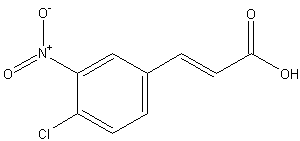 4-氯-3-硝基肉桂酸结构式