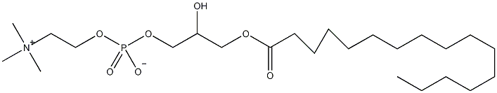 1-棕榈-rac-甘油-3-胆碱磷酸结构式