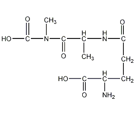 (2S)-2-氨基-4-[[(25-1)-1-(羧甲基氨基甲酰)乙基]氨基甲酰]基丁酸结构式