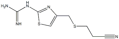 2-[4-(2-氰基乙硫基)甲基]噻唑胍结构式