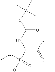 (±)-boc-α-磷羧基甘氨酸三甲基酯结构式