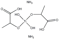 二(2-羟基丙酸)二氢氧化二铵合钛结构式