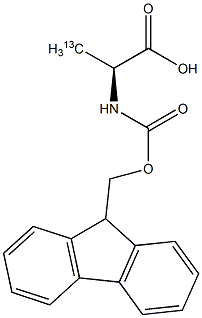 N-(9-芴甲氧羰基)-L-丙氨酸-3-13C结构式