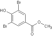 3,5-二溴-4-羟基苯甲酸甲酯结构式