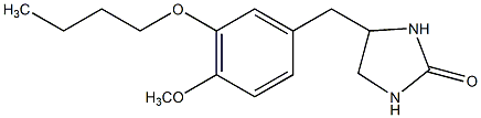 4-(3-丁氧基-4-甲氧基苯基)咪唑啶-2-酮结构式