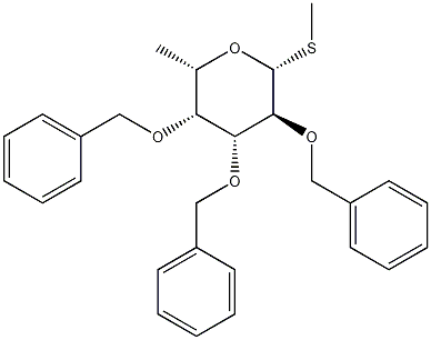 甲基-2,3,4-三-O-苄基-1-硫代-β-L-岩藻糖苷结构式