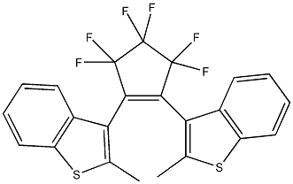 1,2-二[2-甲基苯并[B]硫代邻菲罗啉-3-基]-3,3,4,4,5,5-六氟-1-环戊烯结构式