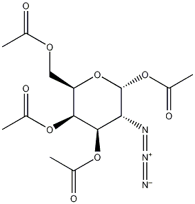 2-叠氮-2-脱氧-1,3,4,6-四乙酰-α-D-吡喃半乳糖结构式