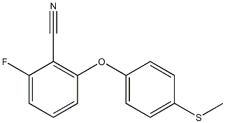 2-氟-6-[4-(甲硫基)甲氧苯基]苄腈结构式
