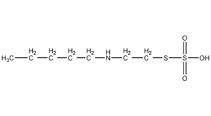 硫代硫酸-S-[2-(戊基氨基)乙基]酯结构式