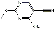 4-氨基-2-(甲基硫代)嘧啶-5-腈结构式