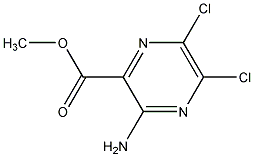 3-氨基-5,6-二氯-2-吡嗪二羧酸结构式
