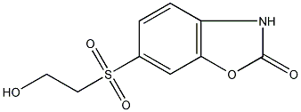 6-(2-羟乙基砜基)苯并噁唑酮结构式