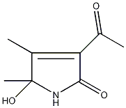 3-乙酰基-4,5-二甲基-5-羟基-1,5-二氢-2H-吡咯-2-酮结构式