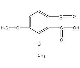 2-羧基-3,4-二甲氧基苯甲醛结构式