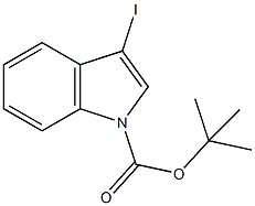 3-Iodoindole-1-carboxylic acid tert-butyl ester结构式