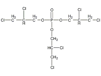 磷酸三(2,3-二氯丙基)酯结构式