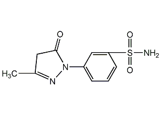 3-甲基-1-(3'-磺酸苯氨基)-5-吡唑啉酮结构式