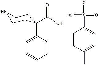 4-苯基-4-哌啶羧酸对甲基苯磺酸结构式