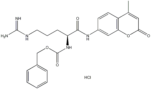 z-精氨酸-4-甲基-7-香豆素胺盐酸盐结构式