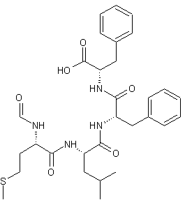 N-甲酰-间-亮氨酸-丙氨酸-丙氨酸结构式