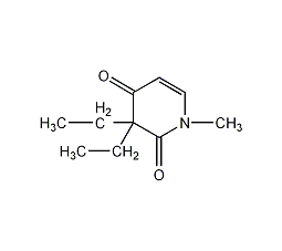 3,3-二乙基-N-甲基-2,4(1H,3H)-吡啶二酮结构式