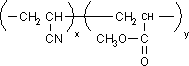 2-丙烯酸甲酯与2-丙烯腈的聚合物结构式