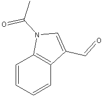 N-乙酰基吲哚-3-甲醛结构式