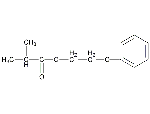 2-甲基丙酸苯氧乙酯结构式