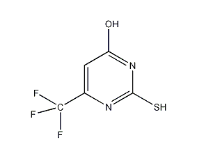 4-羟基-6-三付款甲基嘧啶-2-硫醇结构式
