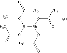 乙酸铑(II)二聚物二水结构式