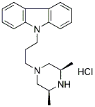 9-[3-(顺-3,5-二甲基-1-哌嗪基)丙基]咔唑盐酸盐结构式