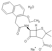 萘夫西林钠结构式