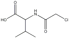 氯乙酰基-DL-缬氨酸结构式